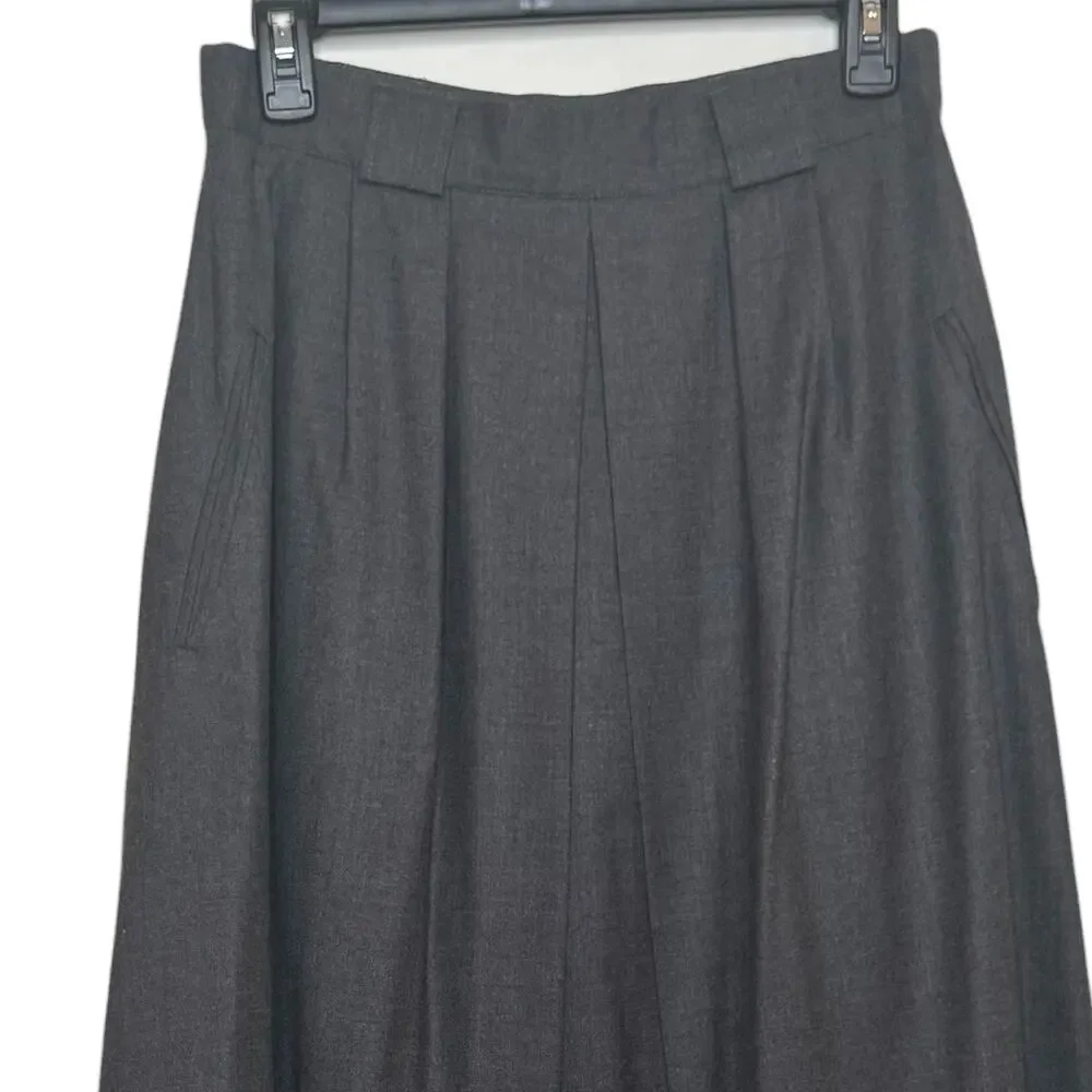 Vtg Louis, Boston Wool Cashmere Blend Gray Midi Skirt Made in West Germany